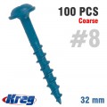 KREG BLUE KOTE POCKET HOLE SCREWS 32MM 1.25' #8 COARSE THREAD MX LOC 1